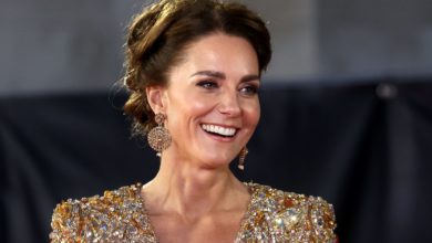 Photo of Kate Middleton Wore Gold Sequin Gown to James Bond Premiere: Facts