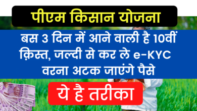 Photo of PM Kisan 10th Kist: 10th installment is coming in just 3 days, do e-KYC quickly or else money will get stuck