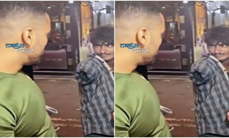 Beggar was begging at the shop as a handicapped, then after seeing what happened, you will think a hundred times before begging!