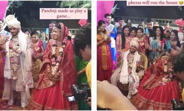Competition between bride and groom started in the pavilion after Pandit ji  said, people lost their laughter after watching the video | India Rag
