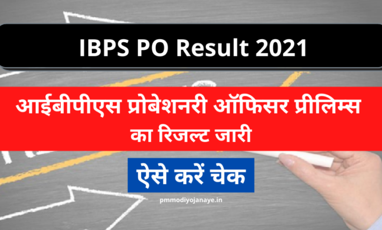 IBPS PO Result 2021: IBPS Probationary Officer Prelims Result Out