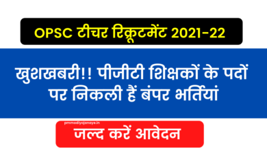 Photo of OPSC Teacher Recruitment 2021-22: Bumper recruitments have come out for the posts of PGT teachers, apply soon, last date is near