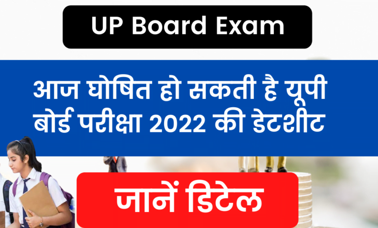 UP Board Exam 2022 Date Sheet: UP Board Exam 2022 datesheet may be declared today, know details