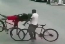 Photo of VIDEO: When two cyclists collided hard, then got a great view