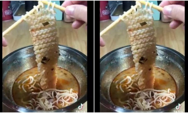 Viral: Woman weaves 'sweater' with noodles, this shocking video has been viewed more than 7 million times