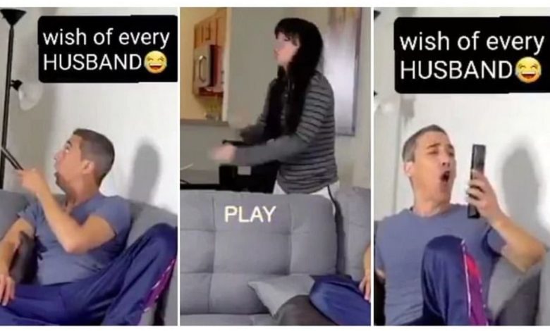 Where do you get this remote control?  Due to which the wife stops speaking, funny video went viral on Twitter