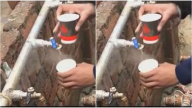Photo of Hot tea was coming out instead of water in the tap, users were surprised to see the video going viral