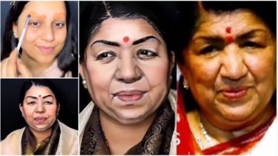 Photo of Makeup artist pays tribute to Lata Mangeshkar in a unique way, video goes viral on social media