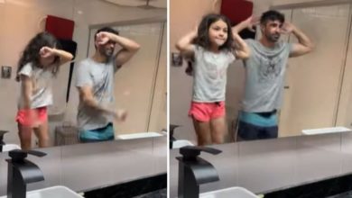 Photo of The father-daughter duo did a tremendous dance on the song Kacha Badam, watching the video, the public said – Awesome