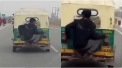 Photo of To save auto fare, a person adopted a special jugaad, you will be stunned by watching the video