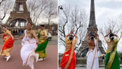 Photo of On the song Dholida, women danced vigorously in front of the Eiffel Tower, people said – how did we miss this?