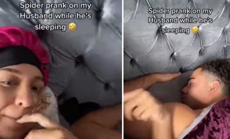 Viral Video: Wife did a spider prank, seeing her husband's reaction will make you laugh
