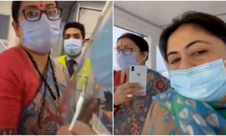 Congress leader clashed with Smriti Irani in flight itself over inflation, video of altercation went viral on social media