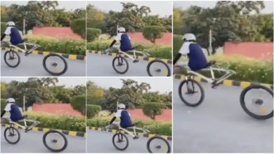 Photo of Despite the wheel of the cycle, the child did a tremendous stunt, watching the video, people said – Wow what a talent?