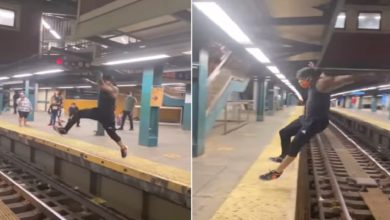 Photo of VIDEO: The man made such a tremendous jump at the railway station, watching the video, people said – ‘What was your papa brusley’
