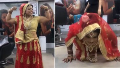 Photo of Viral: The bride put on Push-Ups in lehenga and jewellery, watching the video people said – Oh brother…
