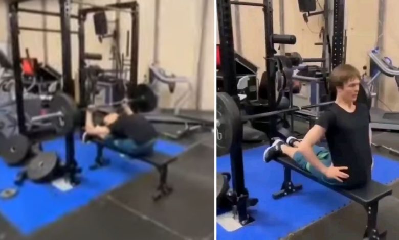 Viral Video: The boy did some workout in the gym in this style, the senses will fly away after watching the video