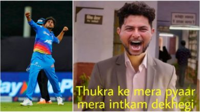 Photo of With his magical bowling, Kuldeep again played Kolkata’s band, fans shared funny memes on Twitter