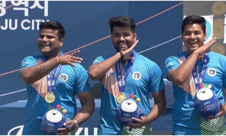 After Nikhat Zareen, India's archers celebrate in 'Pushpa Style' after winning gold in Archery World Cup