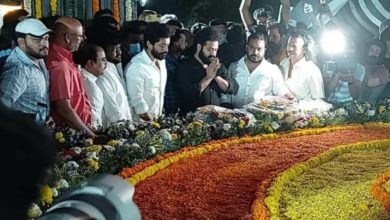 Photo of Jr NTR, Ram Charan and Chiranjeevi paid tribute to NT Rama Rao on his 100th birth anniversary, pictures surfaced