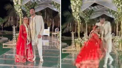 Photo of Naughty bride’s video viral;  During the photoshoot, the groom was pushed into the swimming pool, see what happened then