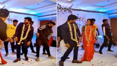 Photo of The groom impresses the bride by doing Srivalli’s dance step, the heart will be happy to see the video