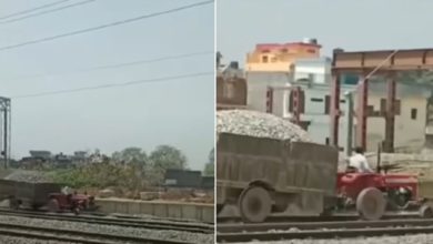 Photo of VIDEO: Tractor galloped on railway track, watching the video you will also say – ‘This technology should not go out of India’