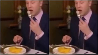 Photo of Viral: Man ate banana with the help of fork and Knife, watching the video people said – ‘What else is left to see now’