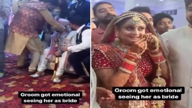 Photo of Viral Video: The groom became emotional after seeing his bride, friends trying to wipe away the tears from his eyes