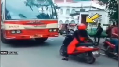 Photo of Viral Video: When a woman with a scooty showed the bus driver the ‘right way’, people watching the video said – ‘Wow didi wah’