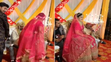 Photo of Viral Video: When the bride suddenly sat on the groom’s lap on the stage, people were surprised to see