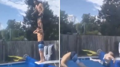 Photo of Shocking Stunt Video: Stunts in swimming pool had to be expensive, people watching the video said – it seems that the neck has gone