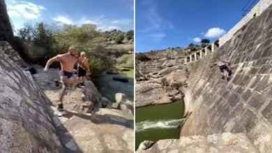 Photo of Shocking Video: A person ran on the wall of the dam like this, watching the video will make you think