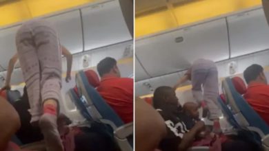 Photo of Shocking Video!  Seeing such an act of the woman in the plane, people were furious, said – this is a criminal activity!