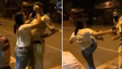 Photo of Shocking Video!  The girl kicked by holding the police officer’s collar, people said – it seems that two legs are too much