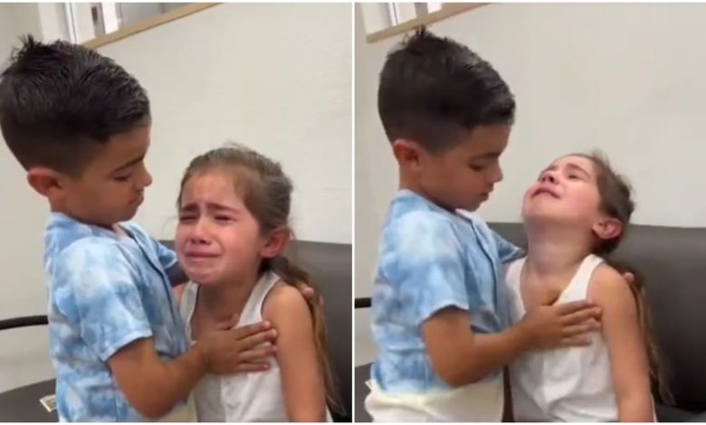 Viral: Brother calms the crying younger sister like this, this video is going viral.