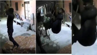Photo of Viral Video: ‘Spider-Man’ thief caught on camera, see how he entered the house by hanging on the wire