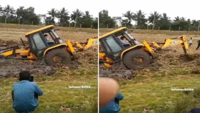 Photo of Viral Video: When the JCB got stuck in the mud, the driver left sweat in removing it, people said – ‘The machine went into the wrong hands’
