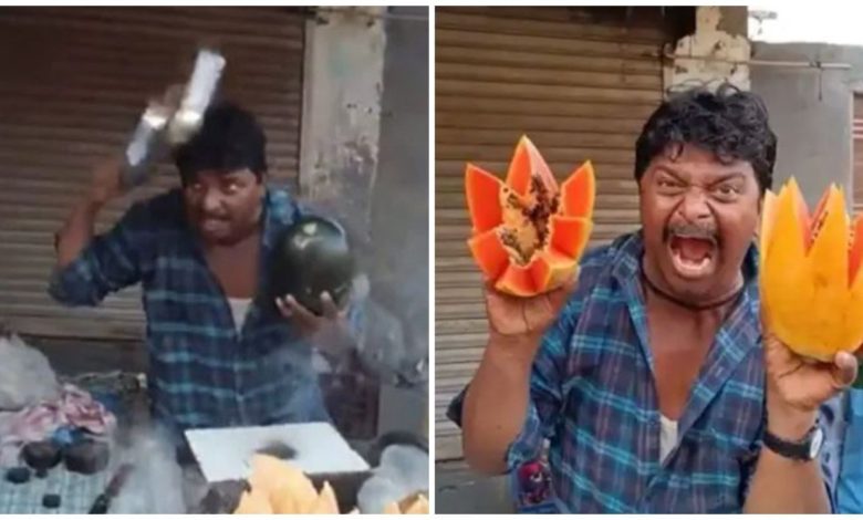 Fruit seller sold fruits in a unique way, watching the viral video, people said - 'Salesman of the year'