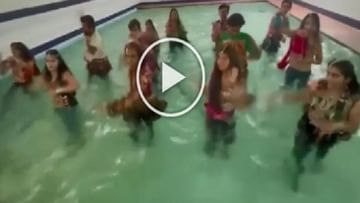 Photo of Garba in the swimming pool… have you ever seen it?  Furious people said – there is no limit to the madness of man