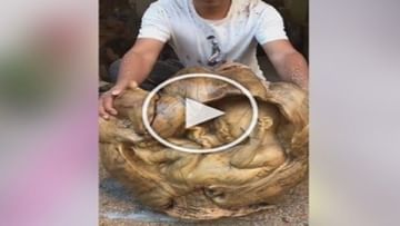 Photo of Man made great art by cutting wood, everyone was stunned after watching the video