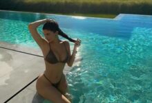 Photo of Kylie Jenner wreaked havoc, posted photos in bikini in swimming pool