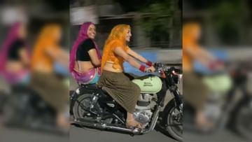 Woman seen running bullet on the road in desi style, people were surprised to see swag and confidence