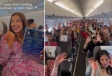 Photo of Neither bus nor train… booked the entire plane to take relatives to the wedding;  watch video