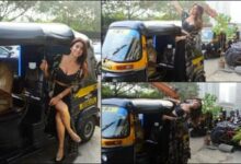 Photo of Shriya Saran was seen riding an auto rickshaw in a fun way, see photos