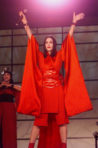 Madonna in a red kimono