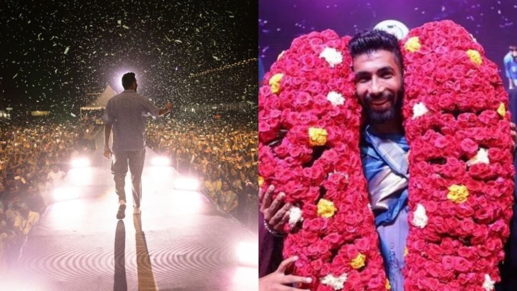 VIDEO: Jasprit Bumrah's Royal Welcome with Flower Garland and Crown at Dhoni's Second Home