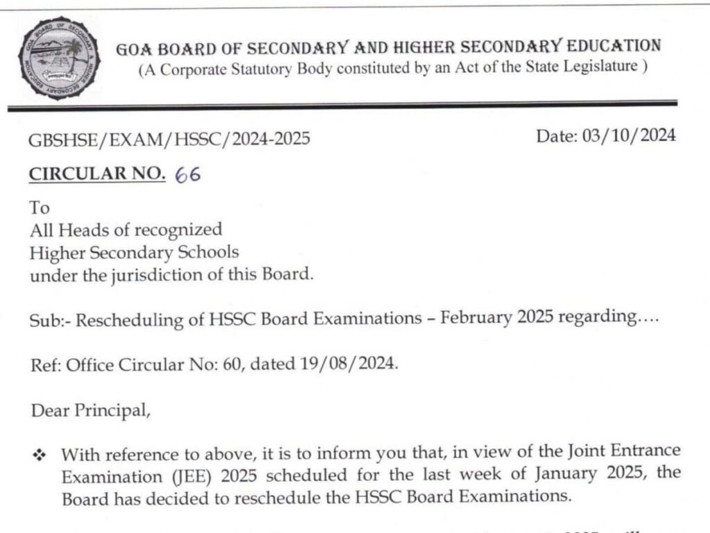 GBSHSE Class 12 Exam 2025: Goa Board Changes Exam Dates - Here's Why!