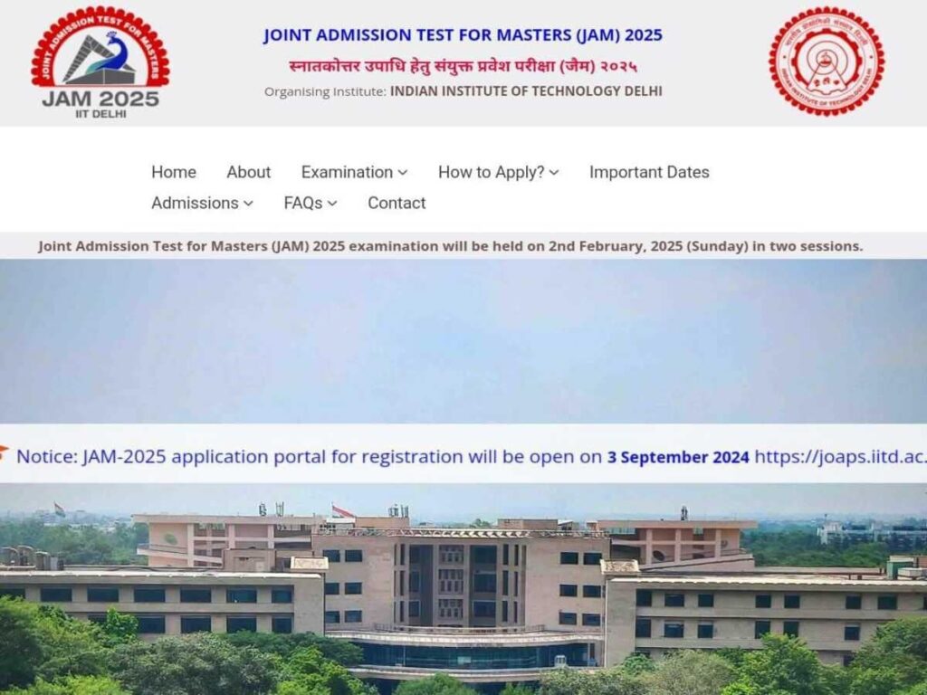 Last Chance to Register for IIT JAM 2025: Deadline Tomorrow at jam2025.iitd.ac.in