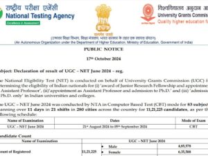 UGC NET 2024 Results: 4,970 Qualify for JRF and 53,694 for Assistant Professor